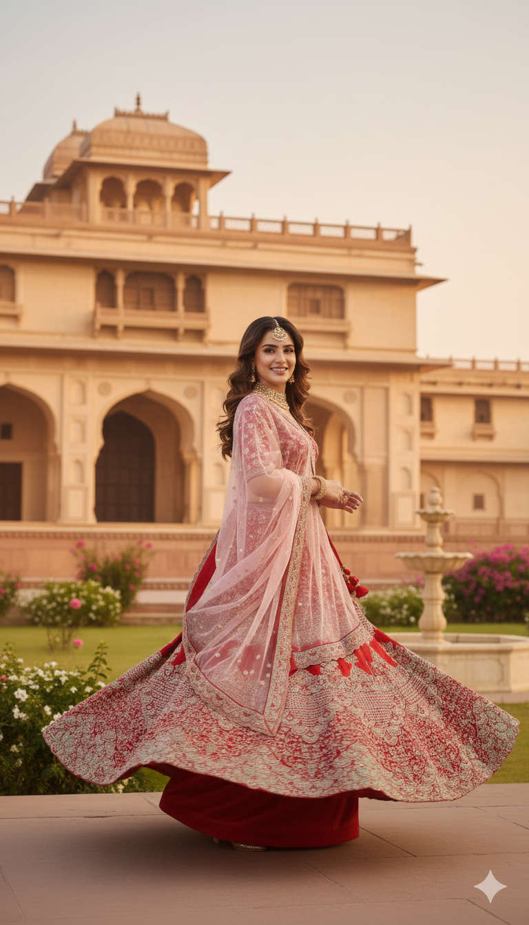 LEHENGAS-DUPION-SEMI STITCHED-KRTV 2500
